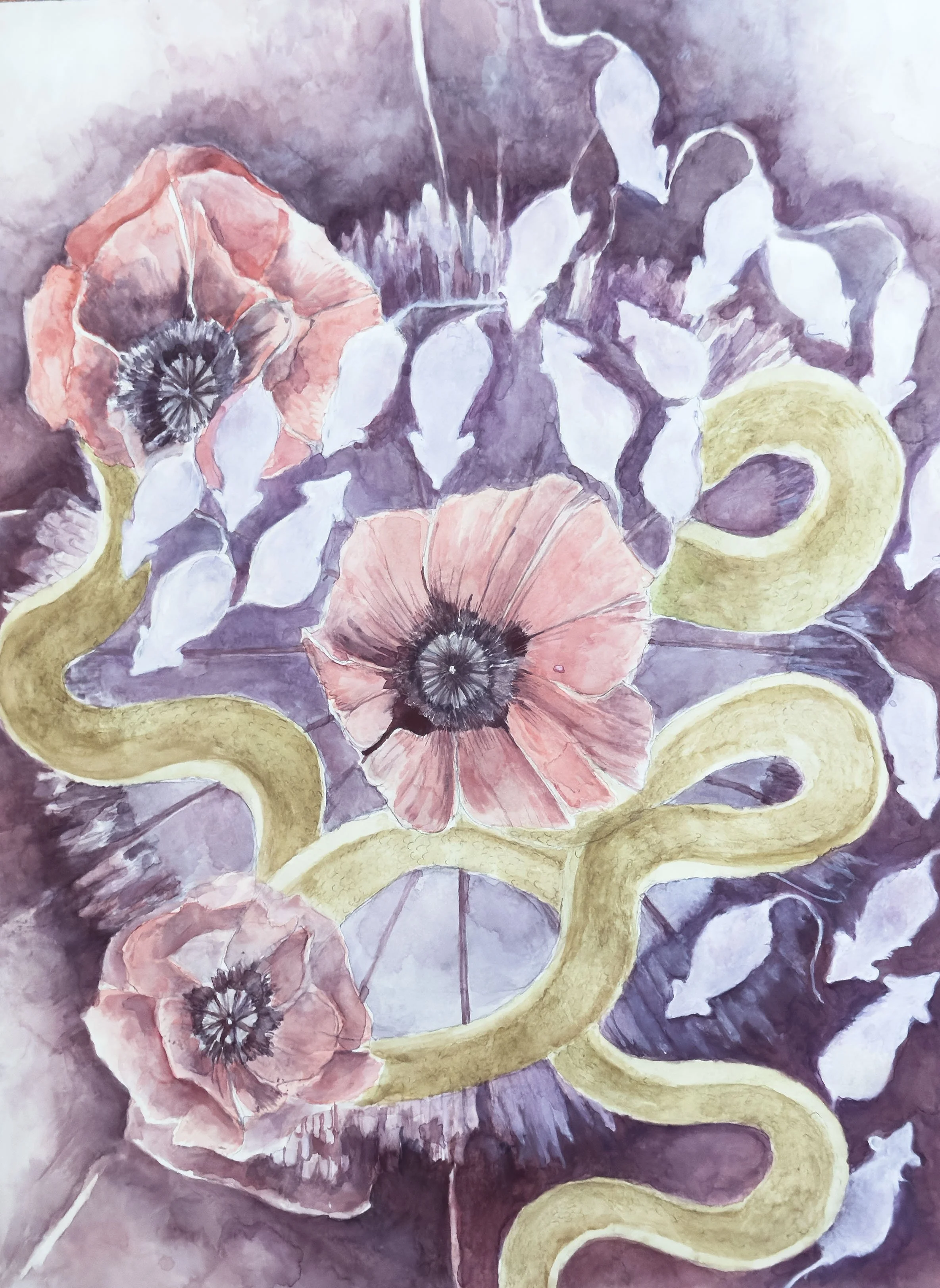 Mice Dreams, 12" x 16," watercolor and gouache on paper, 2025
Inquire with Guardino Gallery, prints available