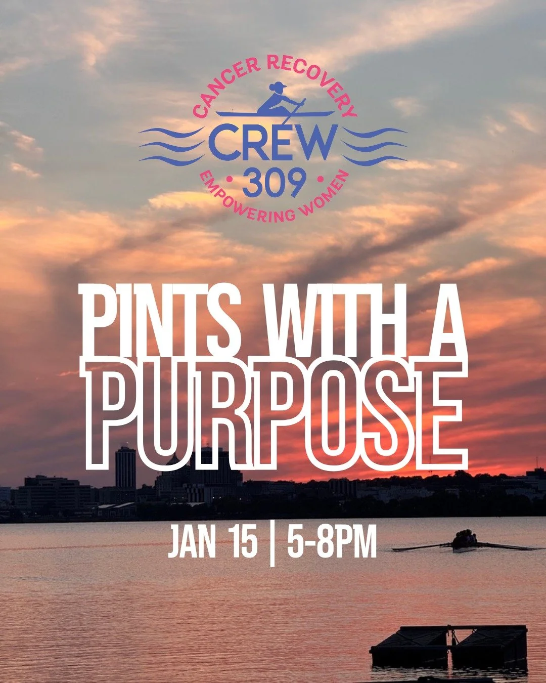 This Thursday = Pints with a Purpose for CREW309 💪🍺

CREW309 supports women affected by breast cancer through FREE rowing, strength training, and community. No cost to survivors&mdash;just show up, get stronger, and feel supported.

We're helping t