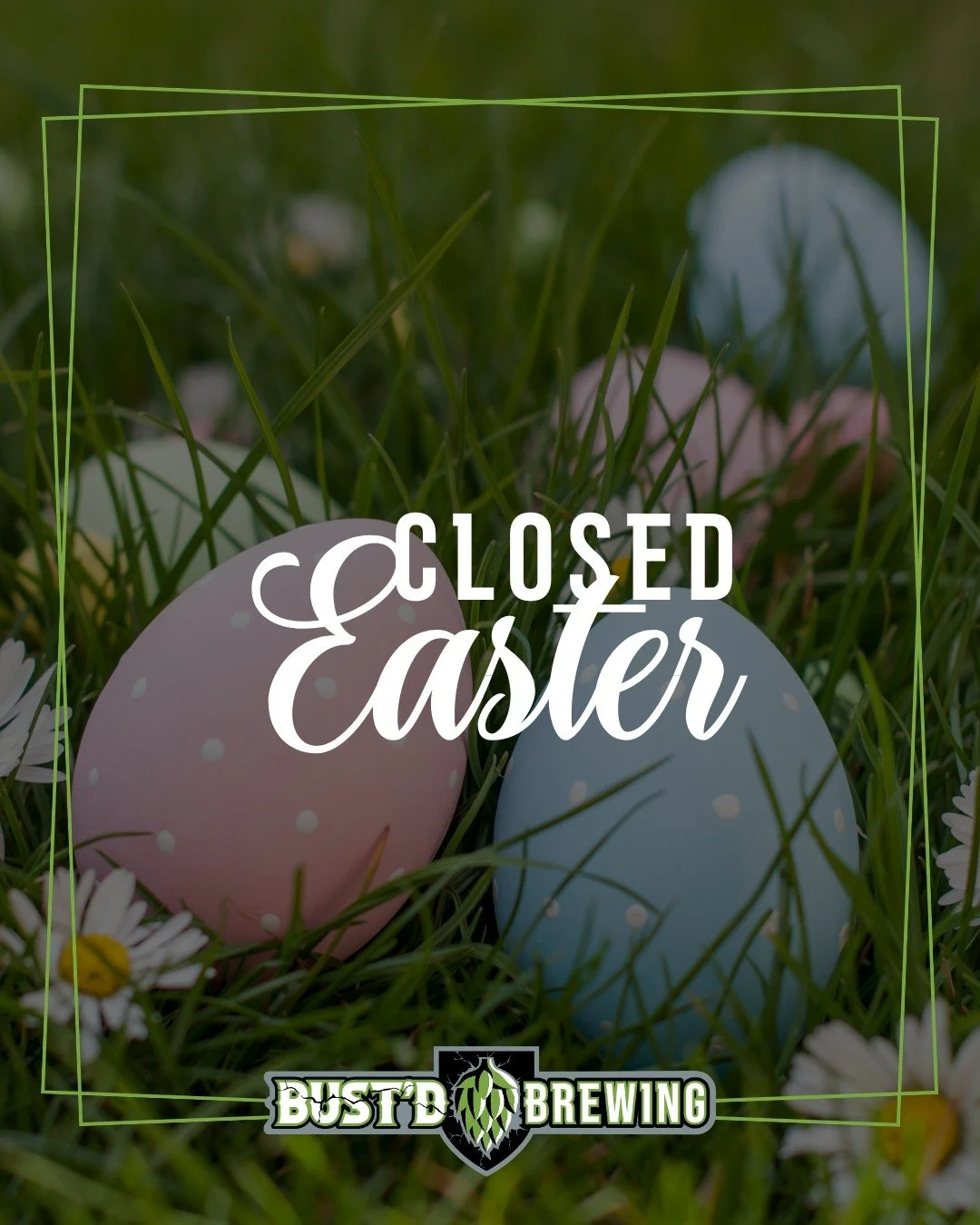 Just a quick heads-up that Bust&rsquo;d Brewing will be closed on Easter Sunday so our team can spend some well-deserved time with family and loved ones. 🥰

We&rsquo;ll be back and ready to pour your favorite brews starting Wednesday! 🍻

Enjoy your