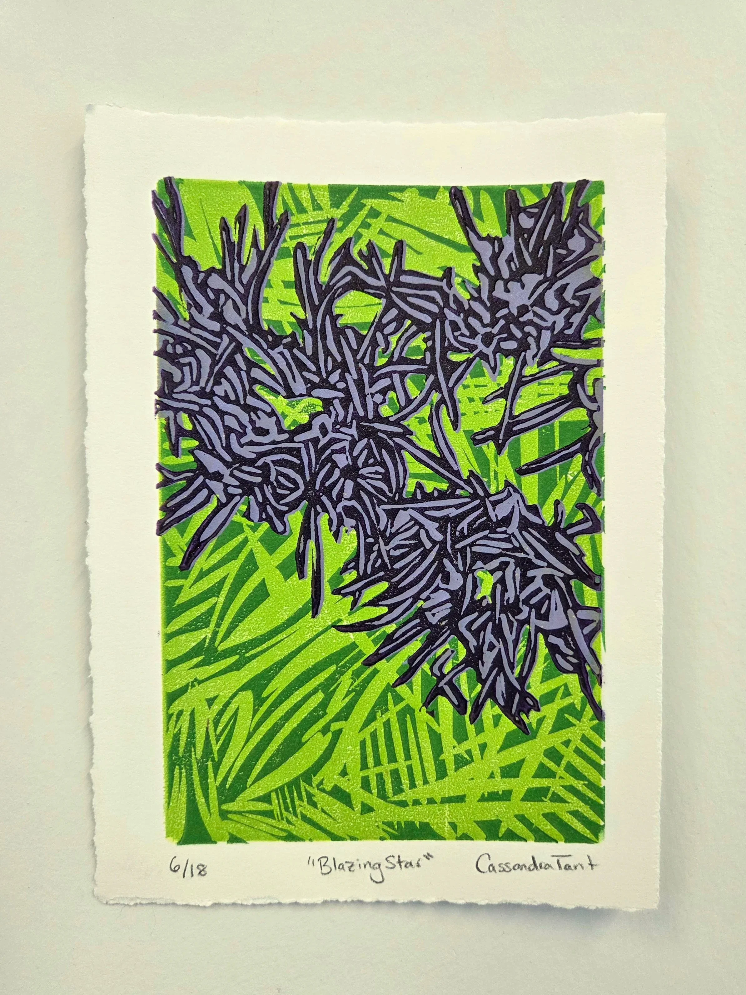 "Blazing Star", 2026, 6" x 4"