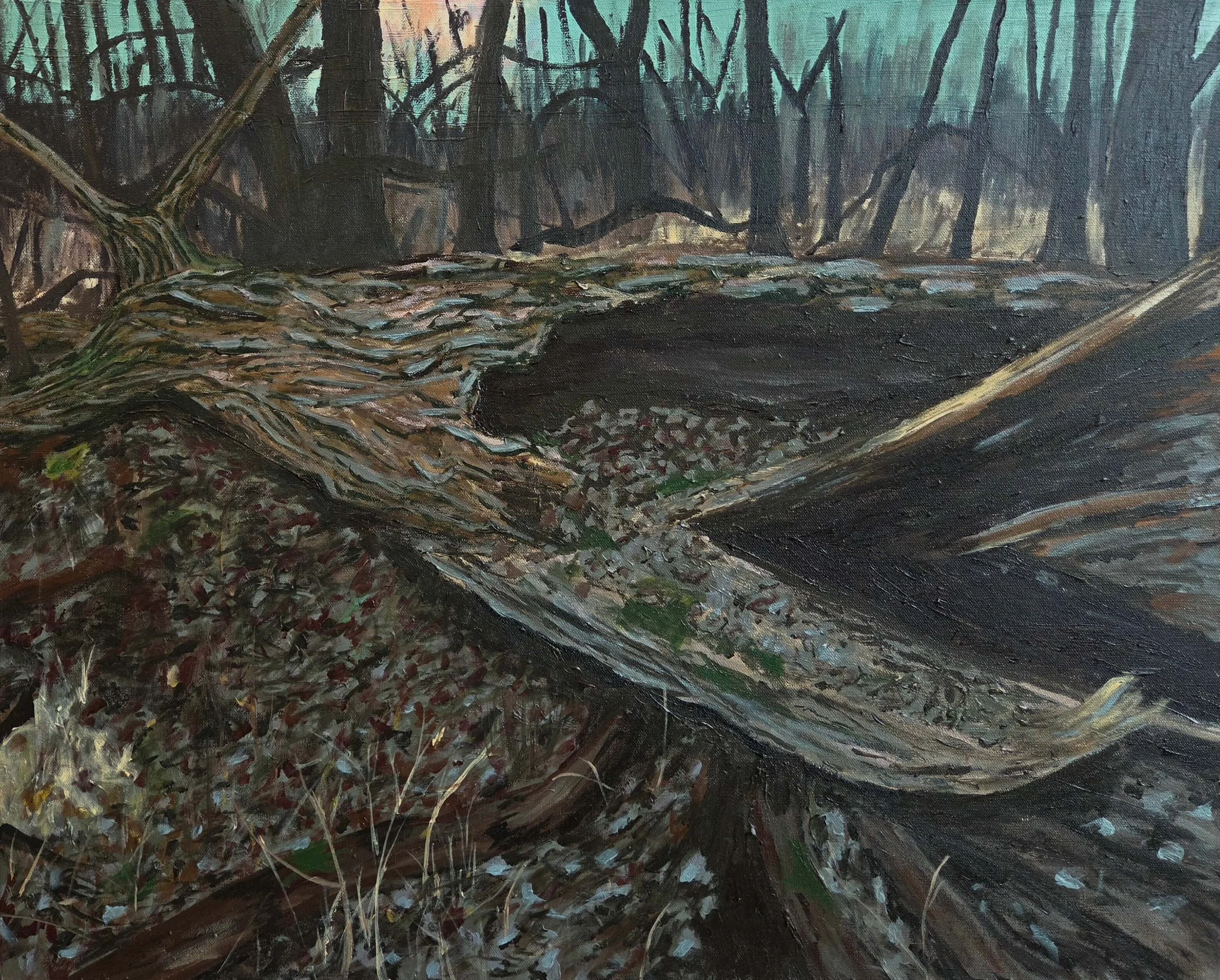 "Cottonwood", 2024, acrylic on canvas, 24" x 36"