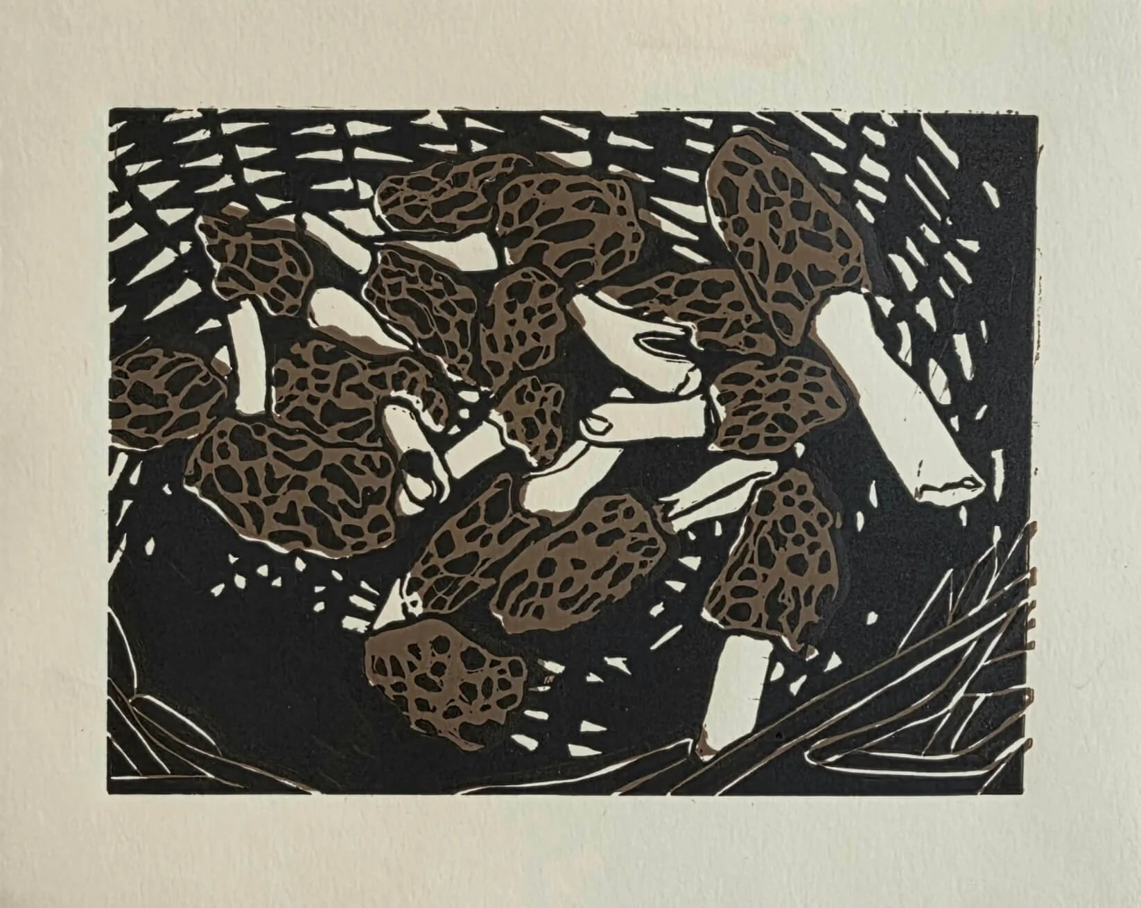 "Morel Basket", 2025, 10" x 8"