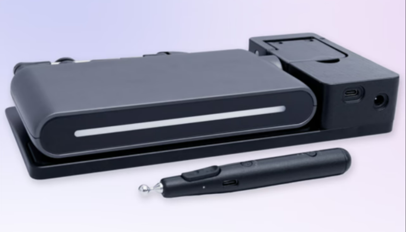 Design und Chirurgie: Ein 3D-Eingabearm, mit dem man einen Stift oder eine Maus in der Luft benutzen kann
