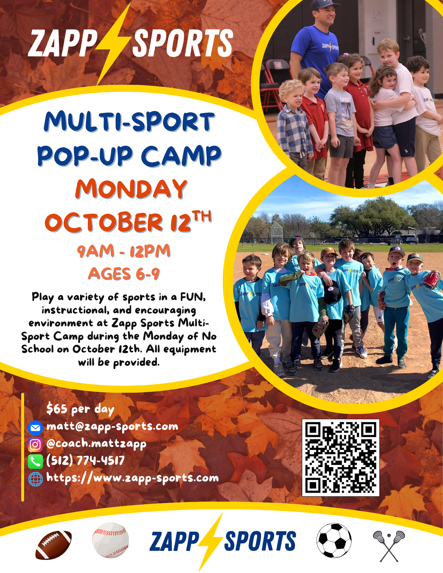 October 12th Multi-Sport Camp