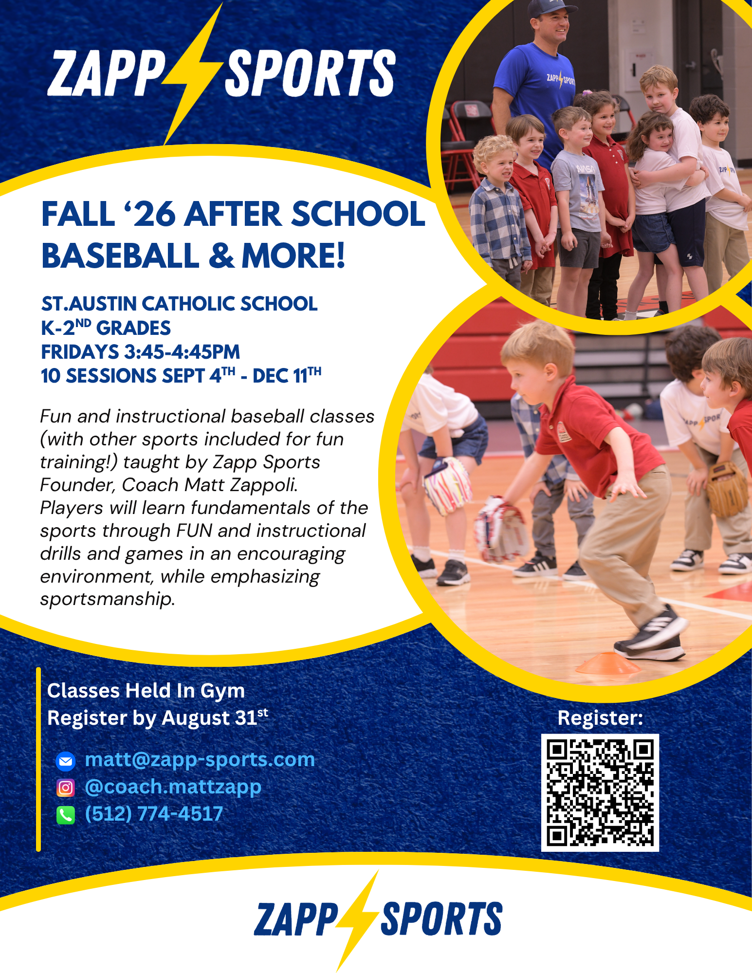 St. Austin After School Baseball Fridays - Fall '26