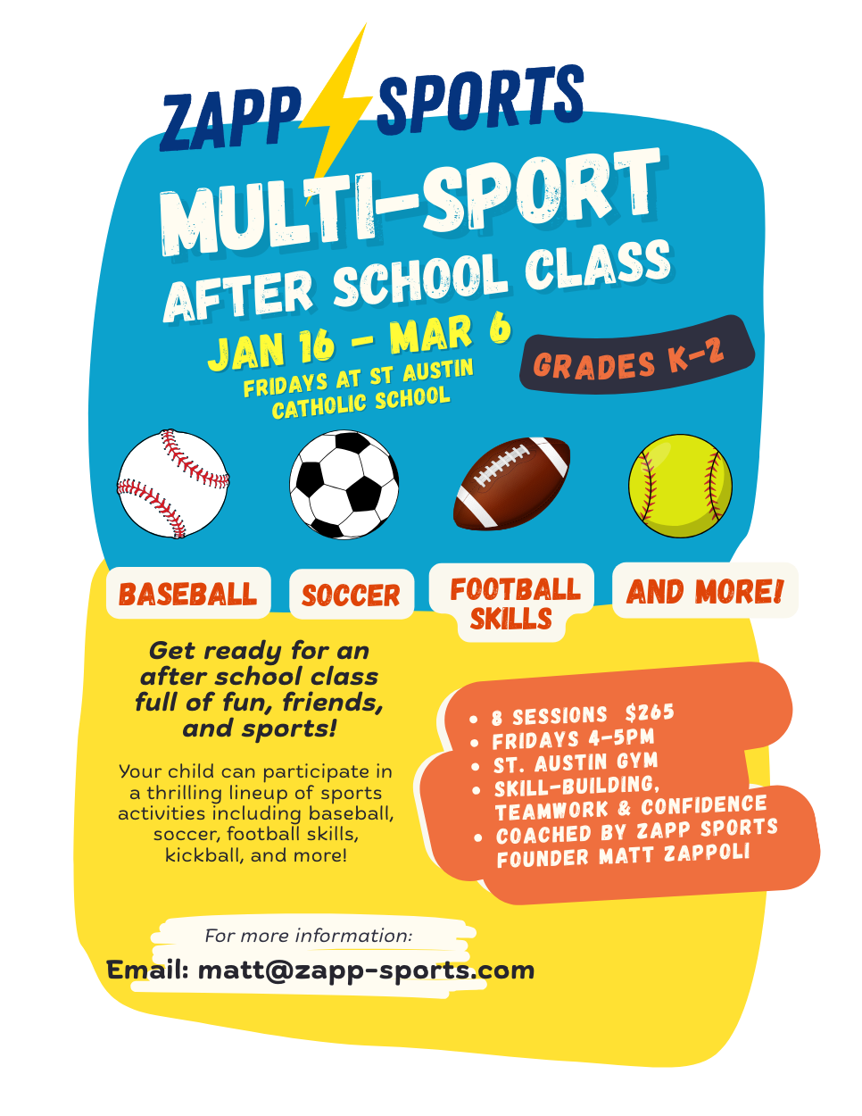 Multi-Sport After School Class at St. Austin Catholic School