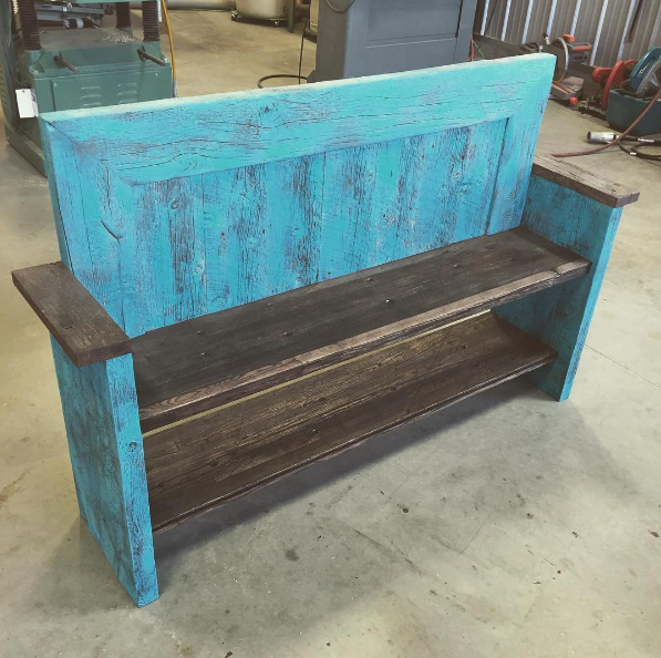 Custom Bench - Cargo Shelves and Turquoise Barn Board.png