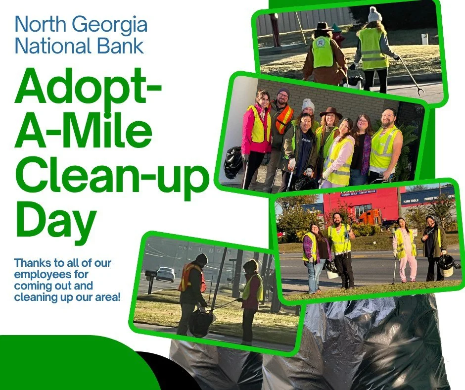 🧤🌎 Clean streets, happy hearts!

Our NGNB team rolled up their sleeves for our last Adopt-A-Mile Clean-Up of 2025! From cups to candy wrappers, we picked it up with pride around Hwy 53 from WC Bryant Parkway to Hwy 41.💙

Because supporting our com