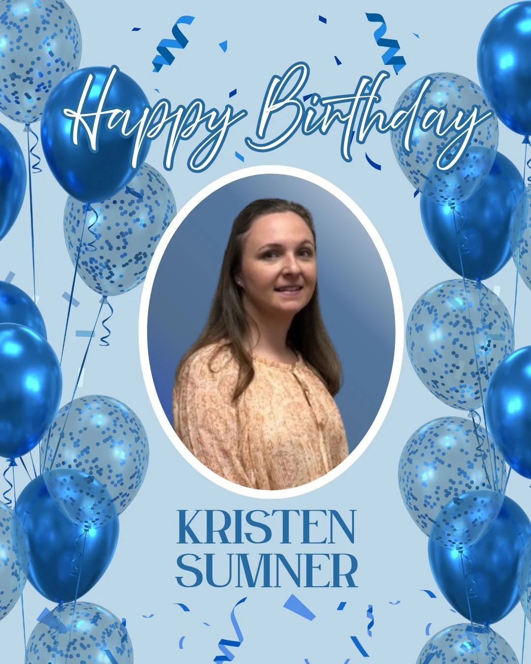 A big birthday shoutout to Kristen Sumner! 🎉 
Thank you for being a valuable part of our team. We hope your day is as special as you are! 🥳🎂
#BetterTogether #whereyoubelong #welcomehome #bankatngnb