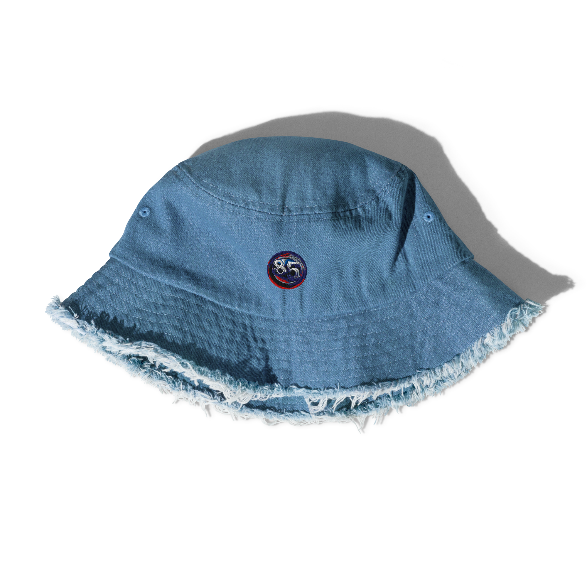 The 85 Distressed Denim Bucket Hat