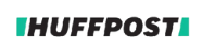 HuffPost logo with black text and green accents