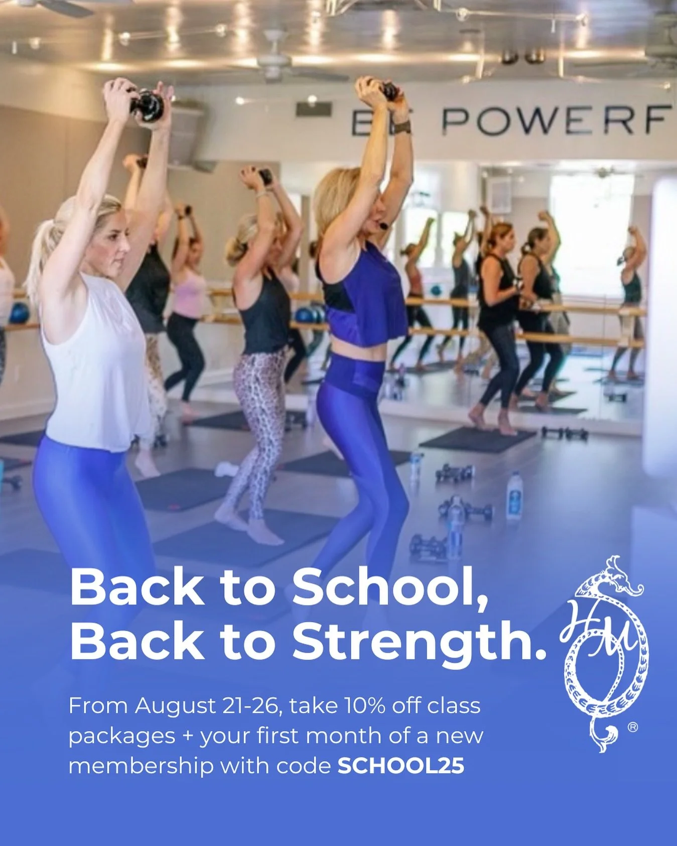 We&rsquo;re celebrating the back to school season with unheard of savings:

🏷️ 10% OFF packages of 5, 10, or 20 classes
🏷️ 10% OFF your first month of membership
🏷️ 10% OFF when you upgrade your membership (email us to redeem)

Use code SCHOOL25 a