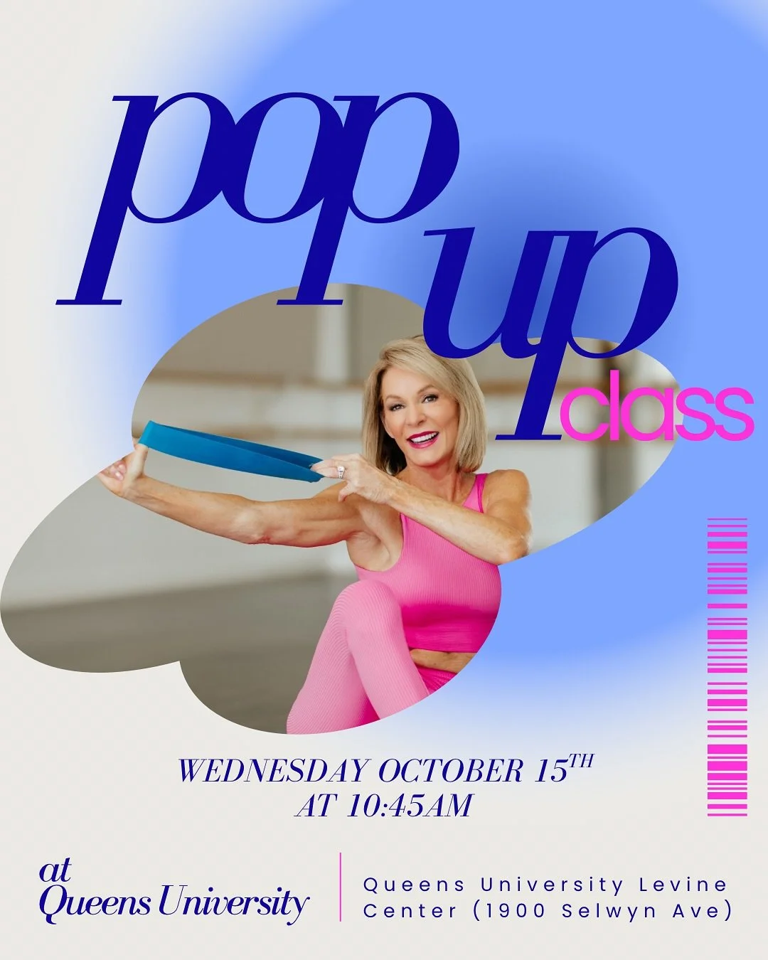 We&rsquo;re teaming up with Queens University for a special pop-up class! Join us for a FREE class at the beautiful Levine Center on Queens&rsquo; campus in Myers Park. We&rsquo;re so grateful for the opportunity to connect with our amazing local com