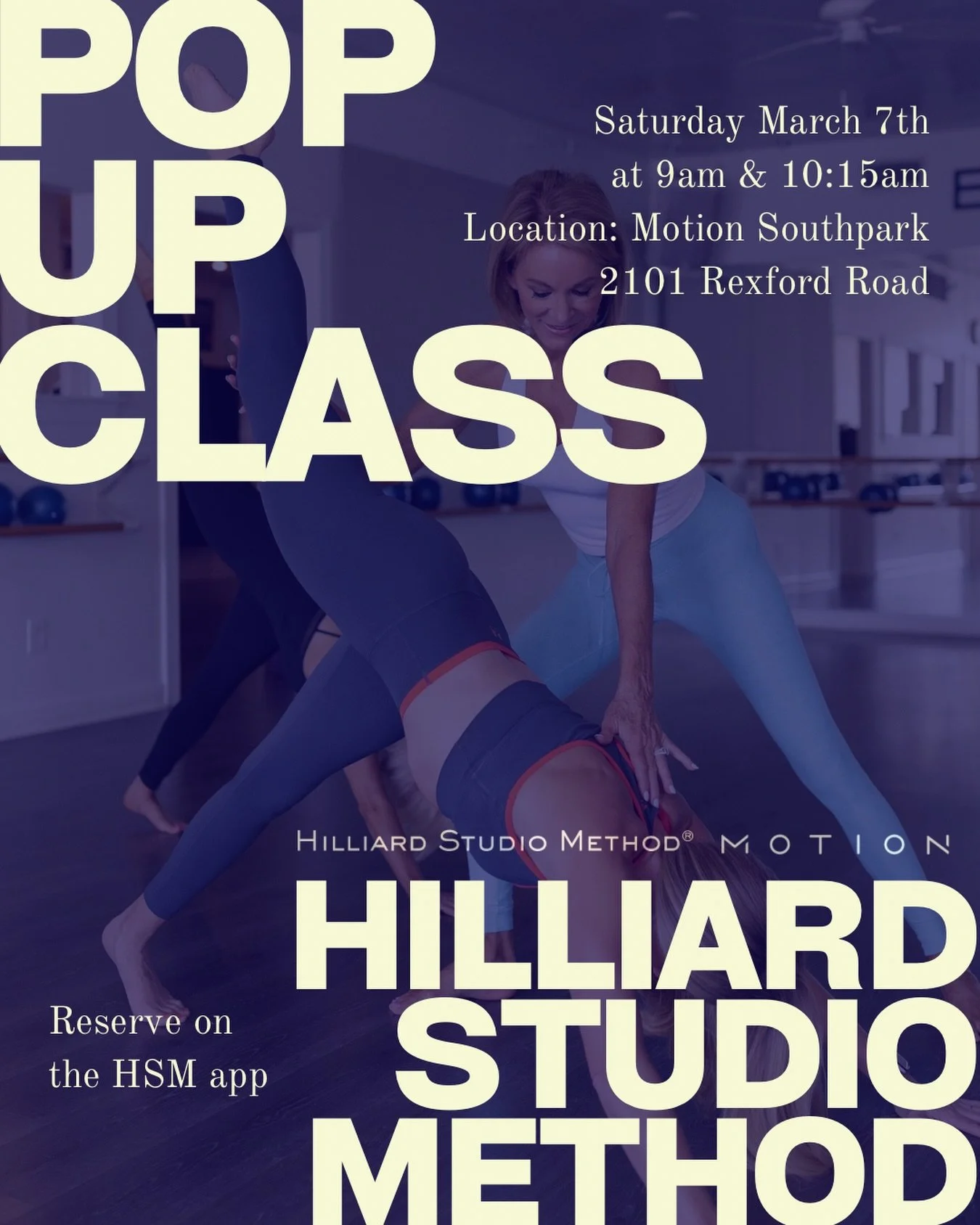 HSM is coming to @themotionhq this Saturday and spots are filling up FAST 💨 We are excited to be collaborating with Motion for two Method classes. Visit our app or website to solidify your spot!
