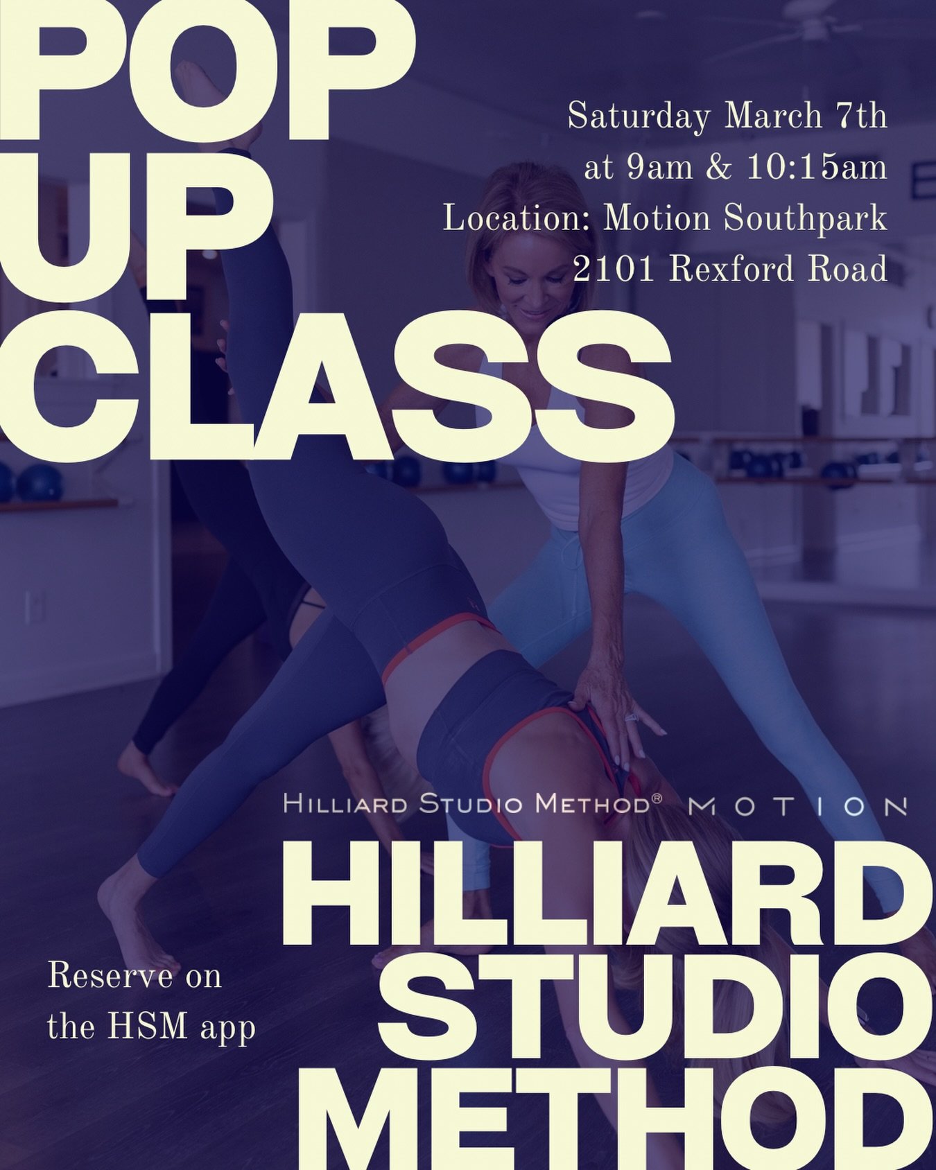 HSM is coming to @themotionhq this Saturday and spots are filling up FAST 💨 We are excited to be collaborating with Motion for two Method classes. Visit our app or website to solidify your spot!
