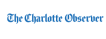 The Charlotte Observer logo in blue text