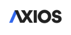 Axios logo with blue diagonal line on 'A'