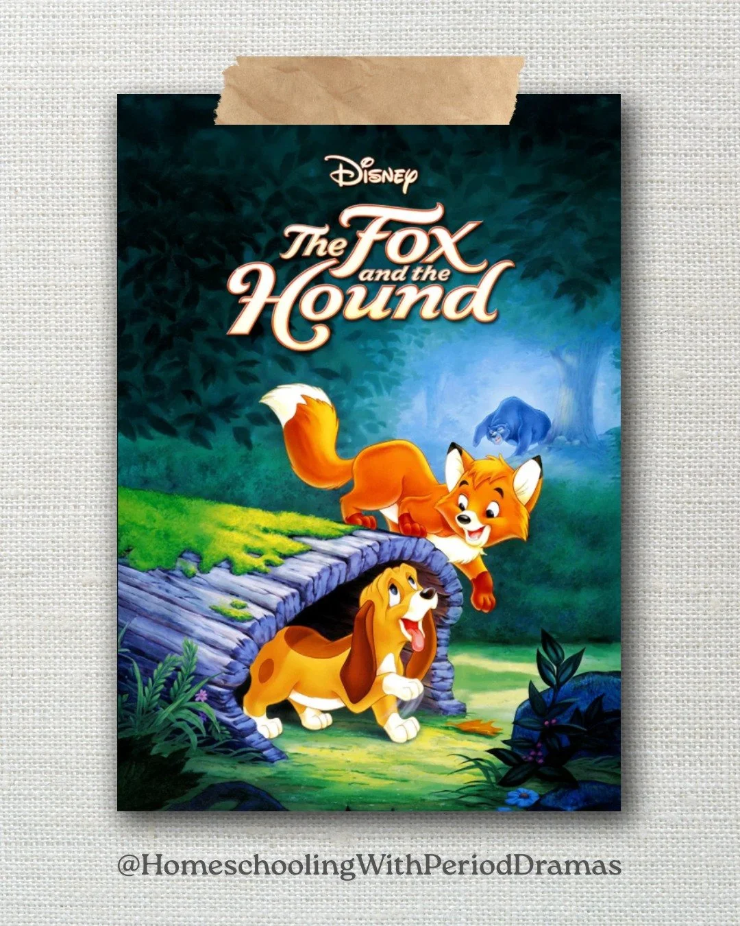 🎬 The Fox and the Hound (1981) | G (I'd bump that up to PG)
A playful fox and a hunting dog grow up as unlikely friends, only to find their bond challenged by adulthood and the natural roles that place them on opposite sides of the chase. Not set in