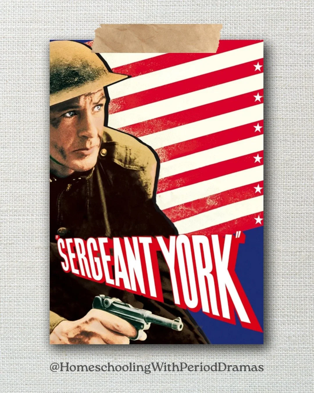 🎬 Sergeant York (1941) | Not Rated (I'd give it a PG)
This is based on the true story of Alvin C. York, a deeply religious Tennessee farm boy who overcomes his objections to war and becomes one of America&rsquo;s most celebrated heroes during World 
