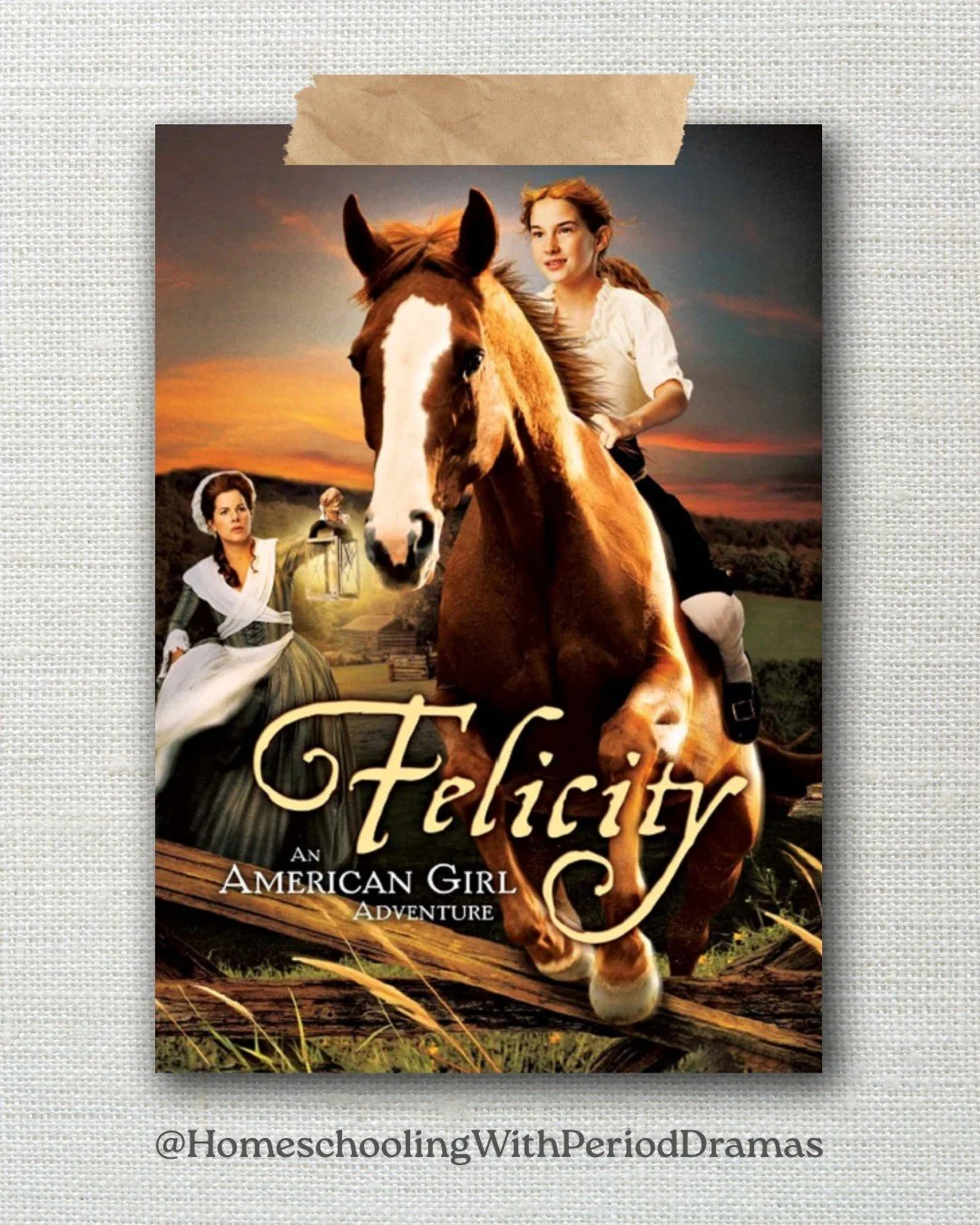 🎬 Felicity: An American Girl Adventure (2005) | Not Rated (I'd give it a PG)
Based on the book by Valerie Tripp, this historical film is set in Colonial Williamsburg on the eve of the American Revolution, where young Felicity Merriman grows up amid 