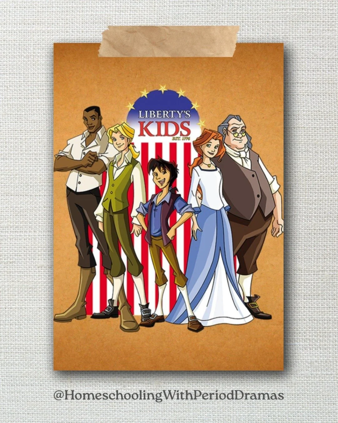 🎬 Liberty's Kids (2002) | TV-Y7
This is a 40-episode animated series that follows two young reporters - Sarah and James - who work with Benjamin Franklin&rsquo;s newspaper as they witness the events of the American Revolution. The series covers majo
