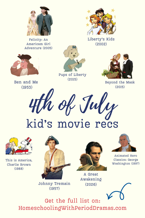 4th of July Kid's Movie Recommendations Pinterest Pin