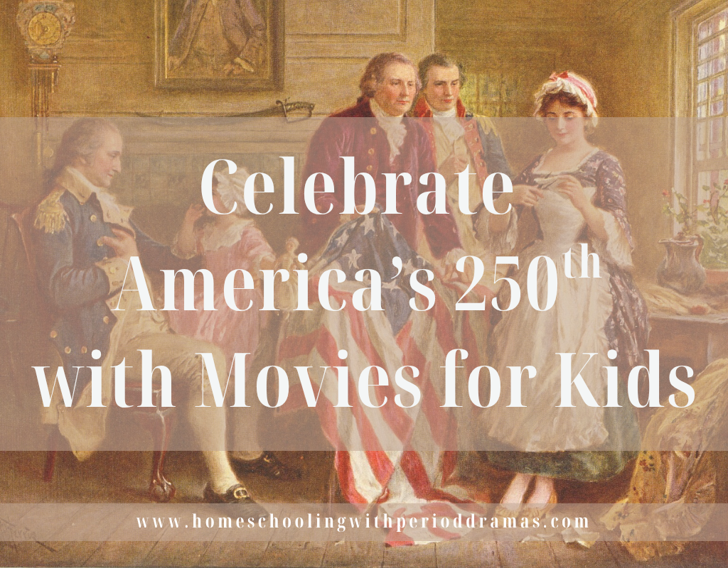 Celebrated America'a 250th with Movies for Kids - Painting of Betsy Ross sewing the American flag.