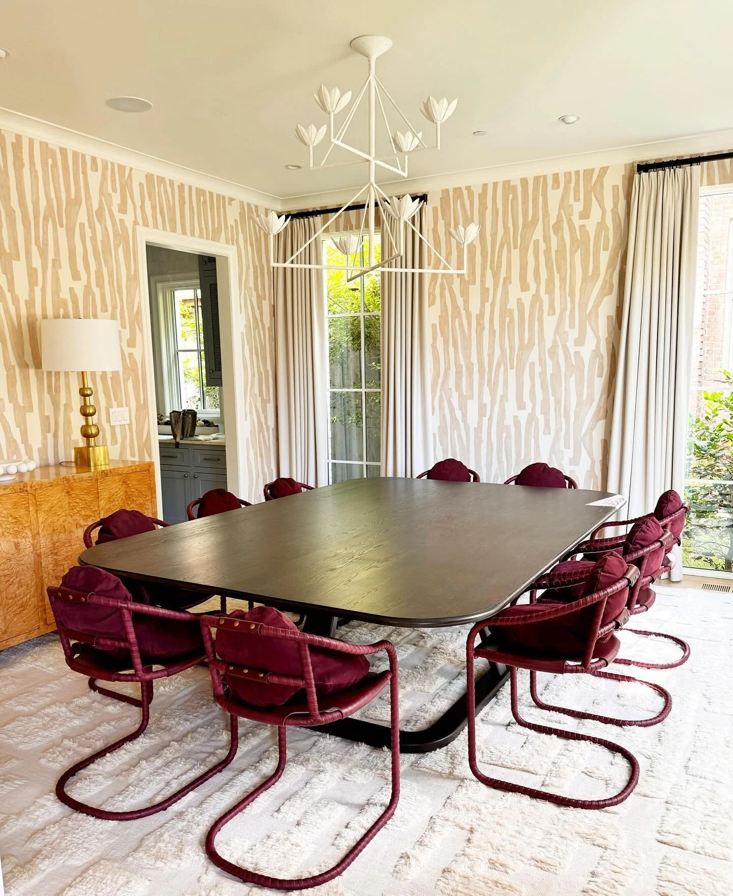 Dropped another massive table yesterday for @alexispearldesign. This  moody beauty covers 54 square feet (9&rsquo; x 6&rsquo;) 😳. Solid white oak with a custom blended stain, designed to seat 10 but could easily fit more. Paired with some of the mos