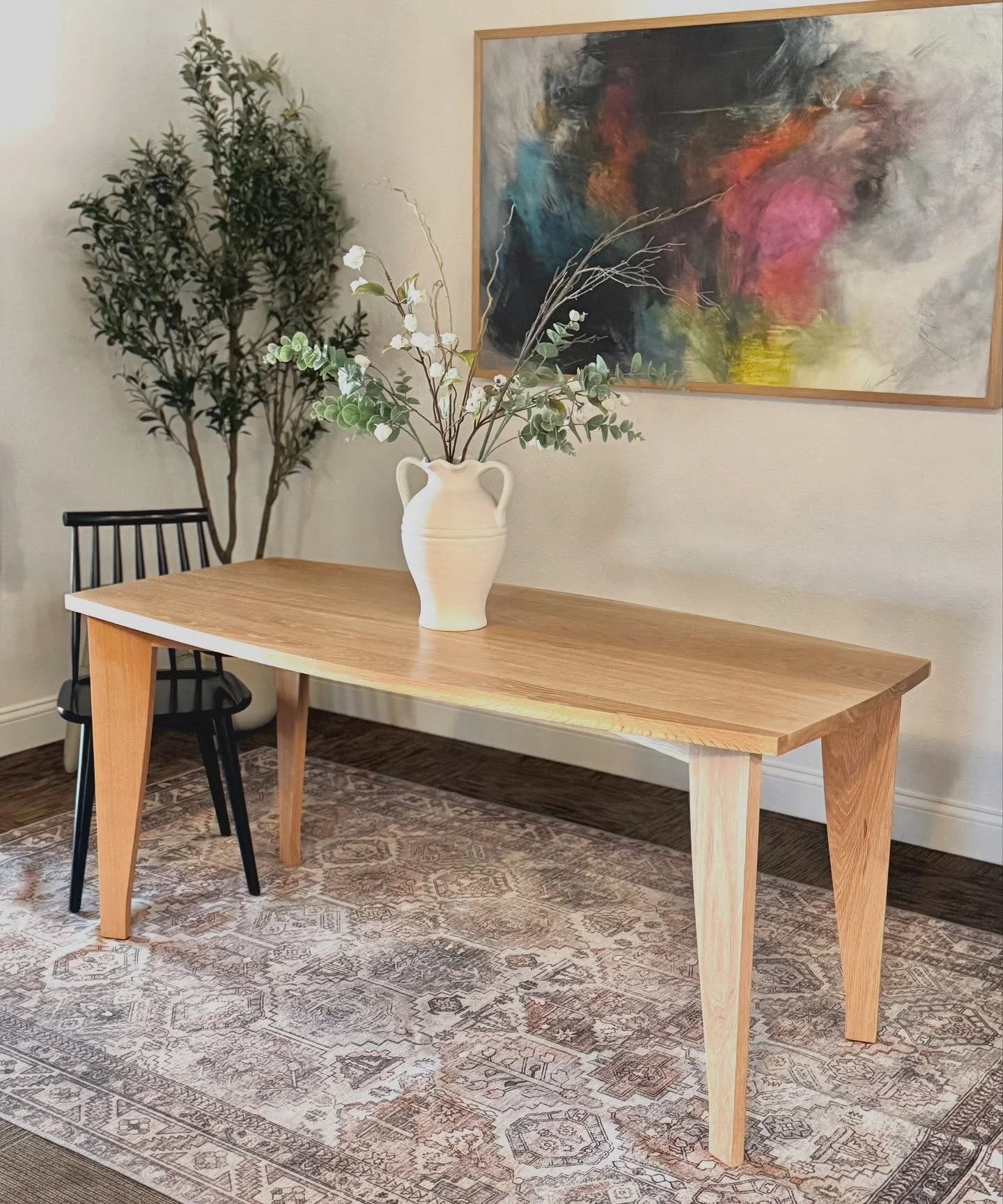 Say hi to the Arc table! A boat-shaped top rests on a base with art deco inspired legs. Simple and classy, something a little different for your space. Pictured in white oak, but available in any wood species and finish. Stop by @jblockandco to see i
