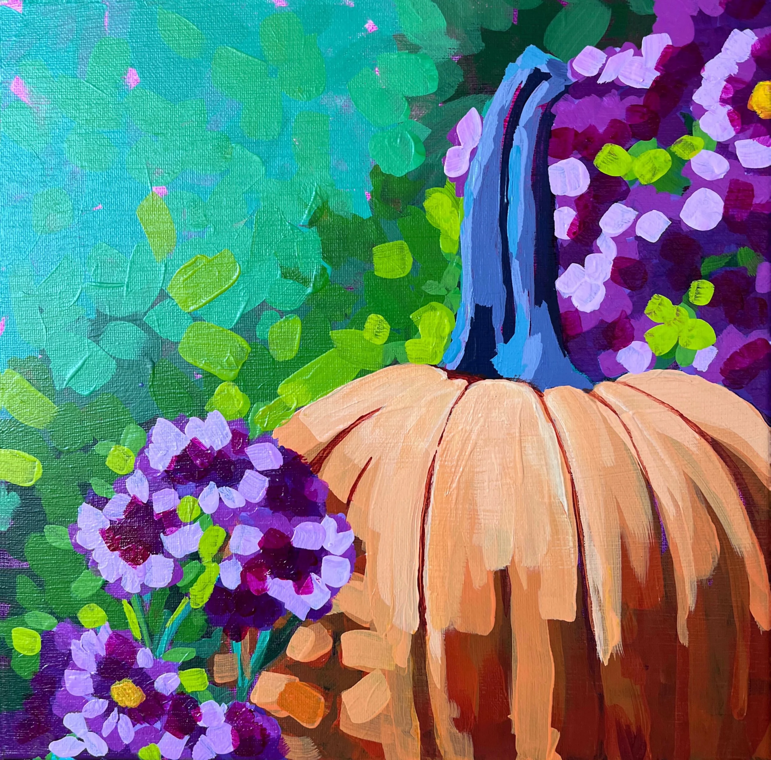 Pumpkin and Mums