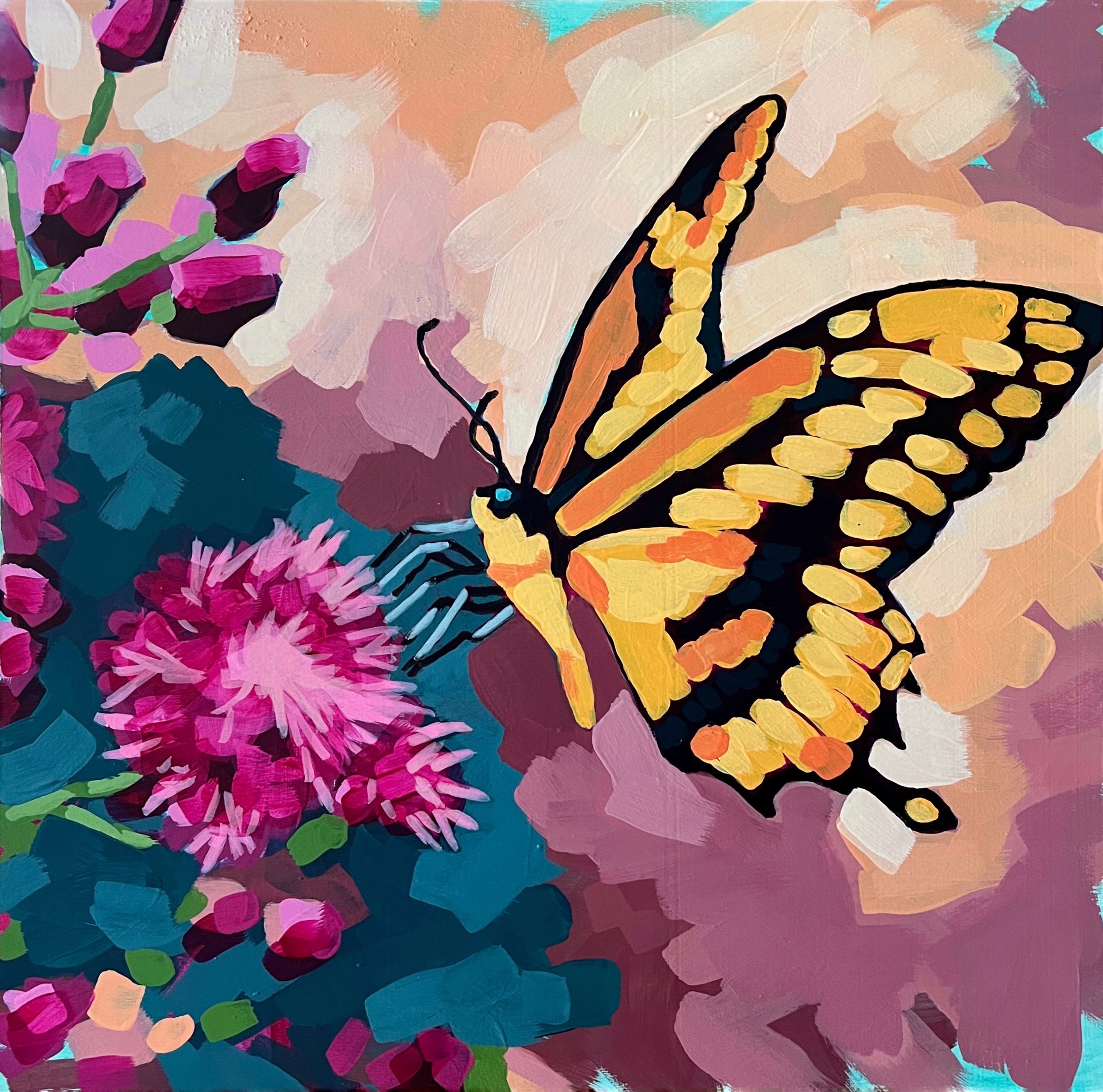 Butterfly and Thistles