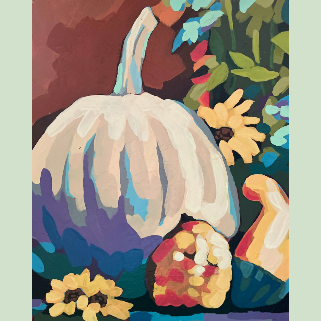 Pumpkin and Flowers