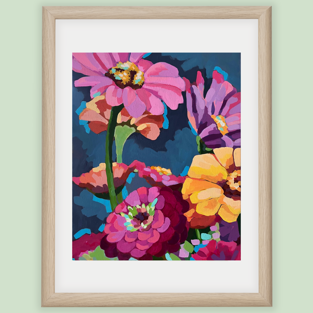 Bunch of Zinnias