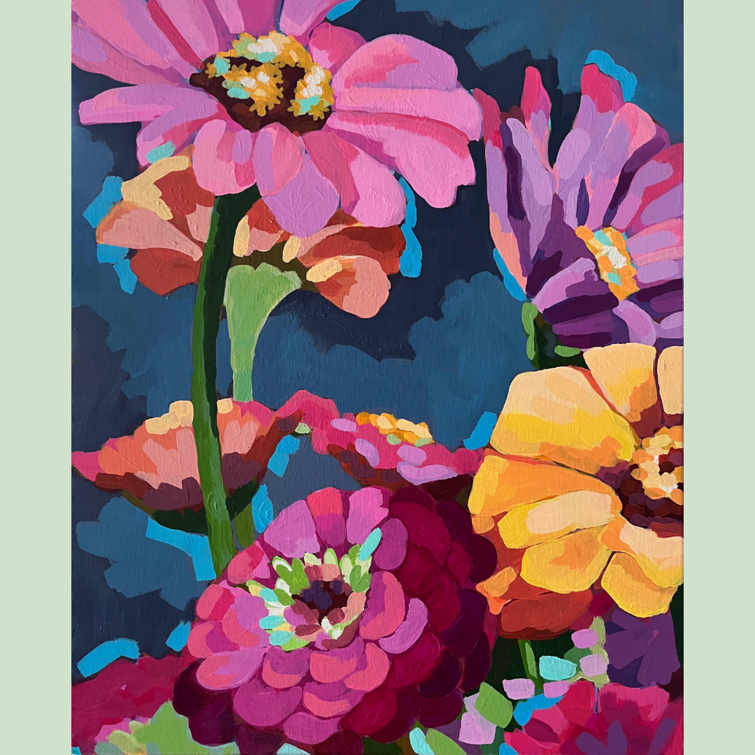 Bunch of Zinnias