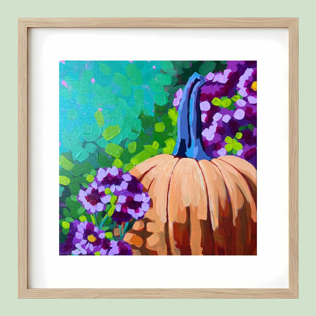 Pumpkin and Mums