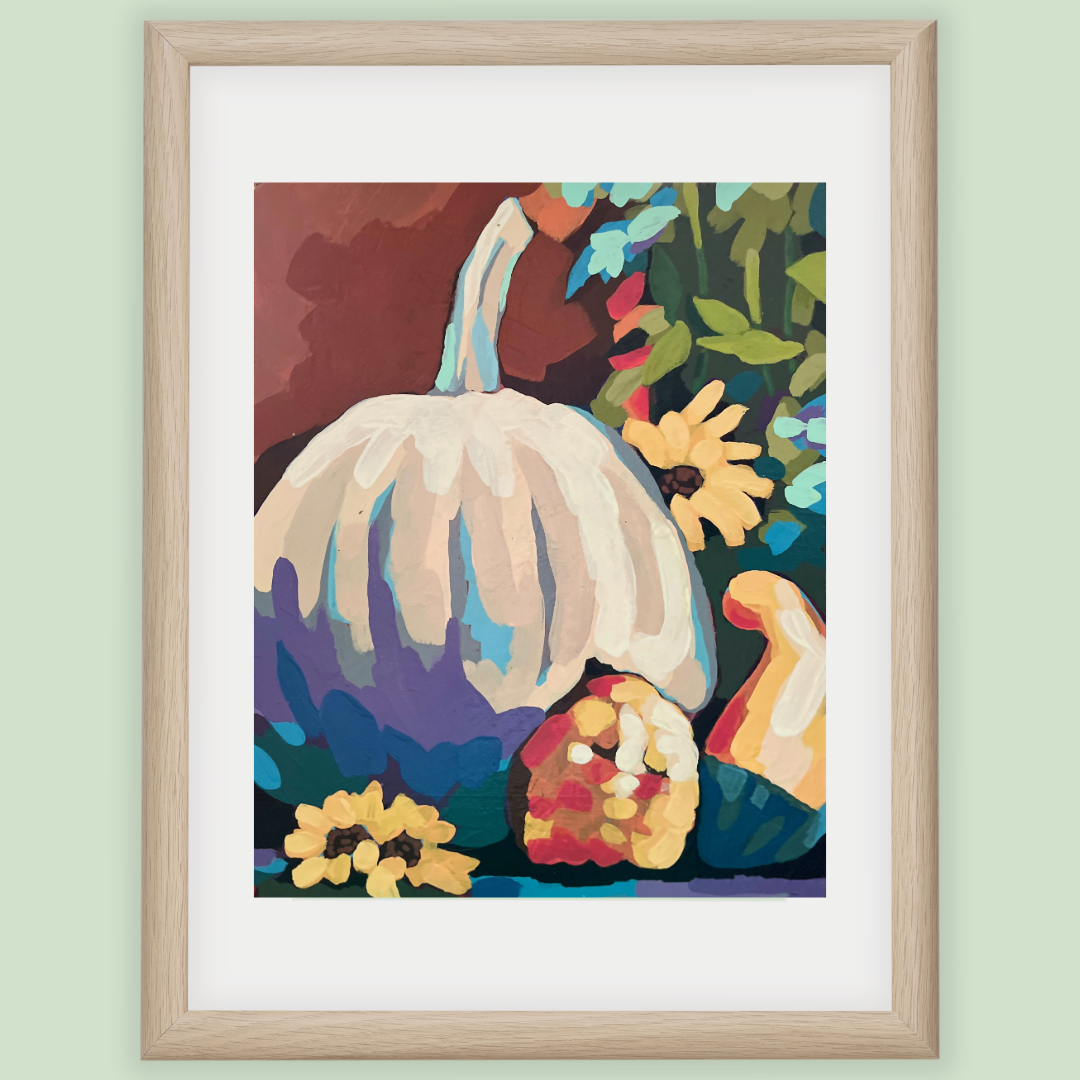 Pumpkin and Flowers