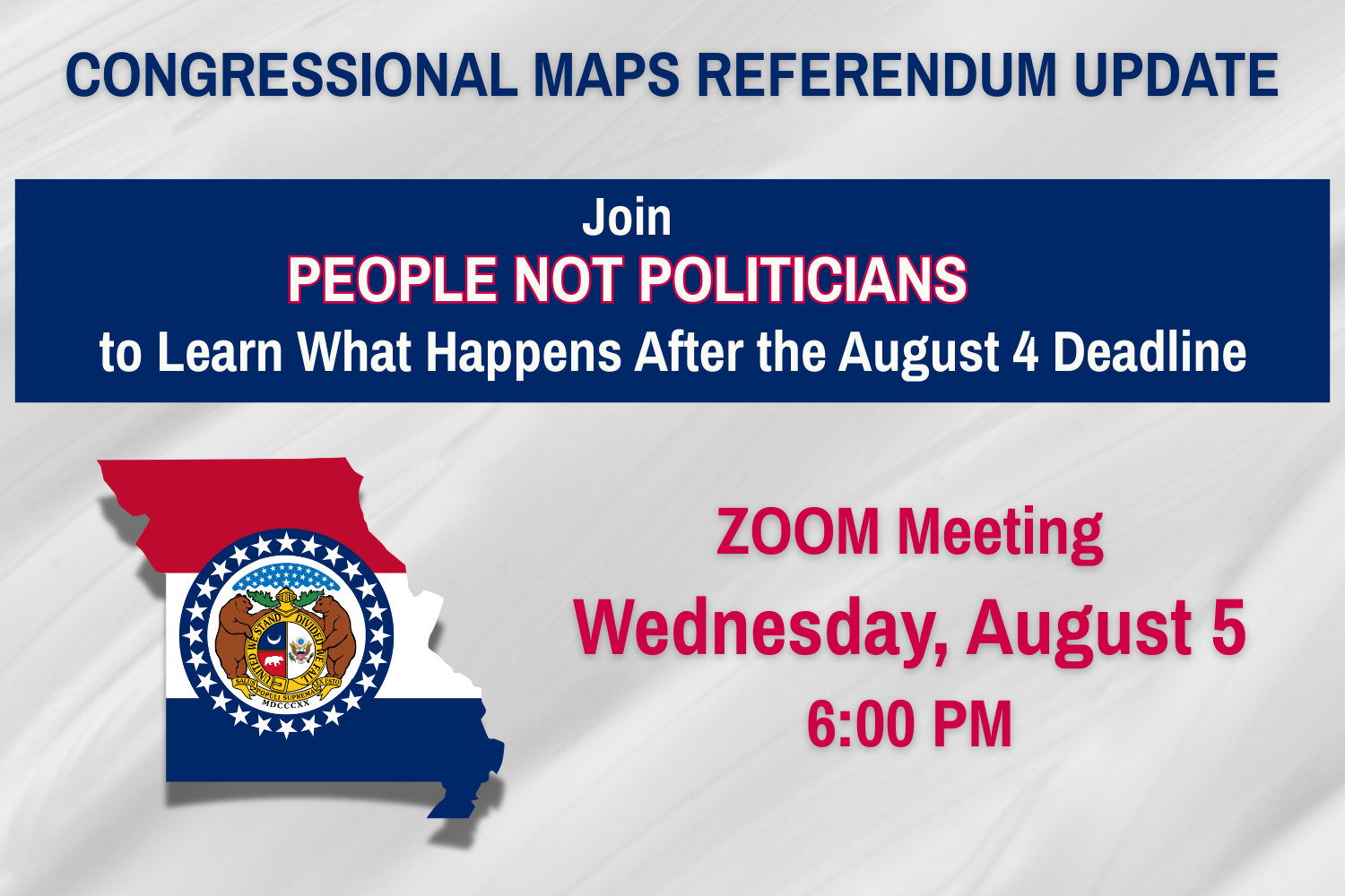 The Fight Over Missouri's Congressional Map: What Happens Next—Zoom Meeting