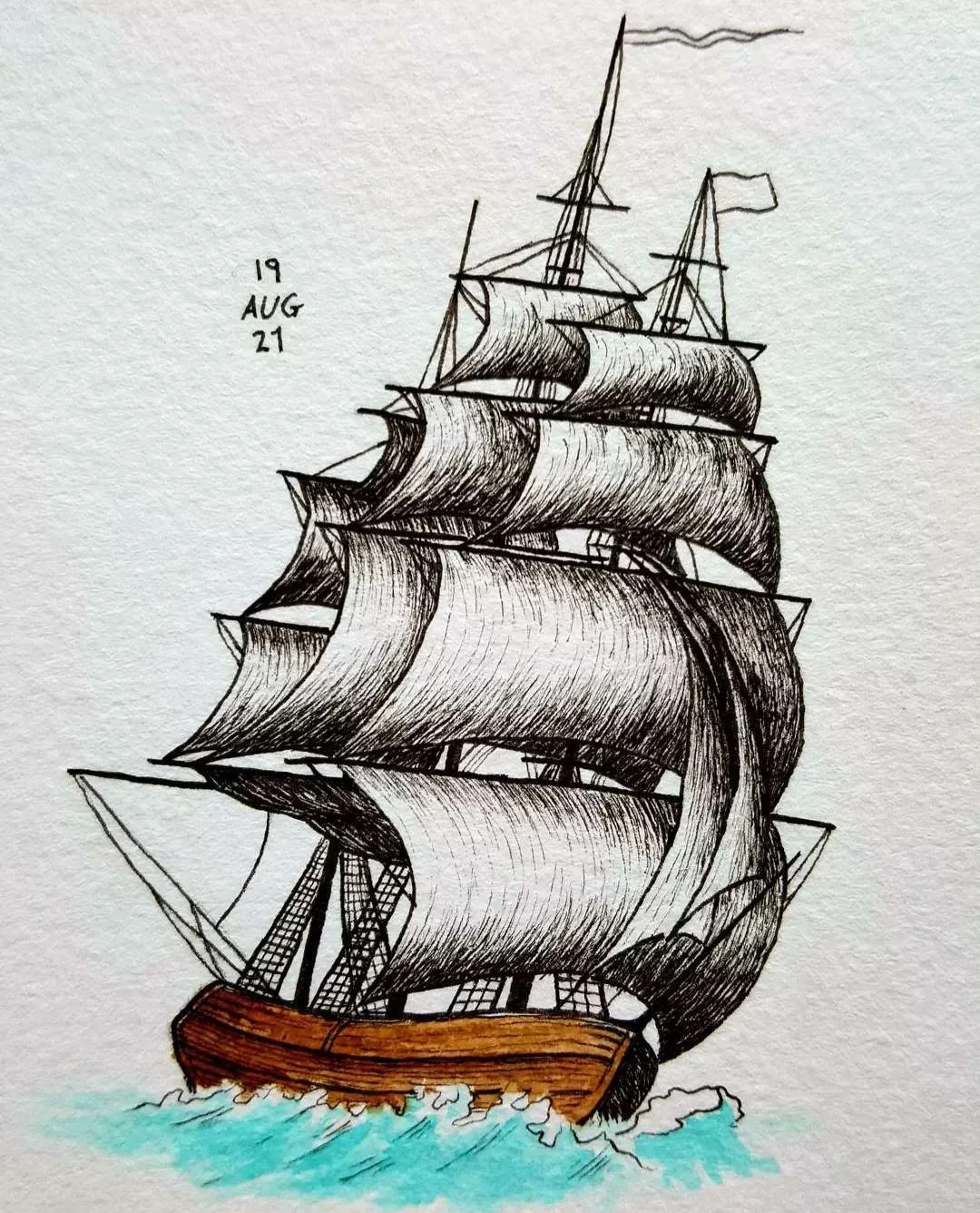 Explorers Ship Sketch