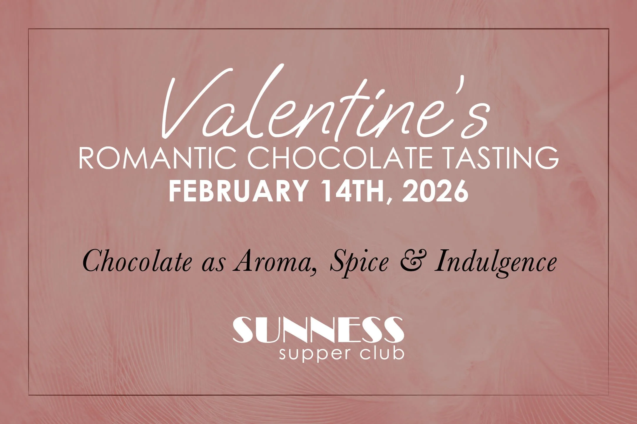 Valentine's Day Chocolate Tasting Dinner