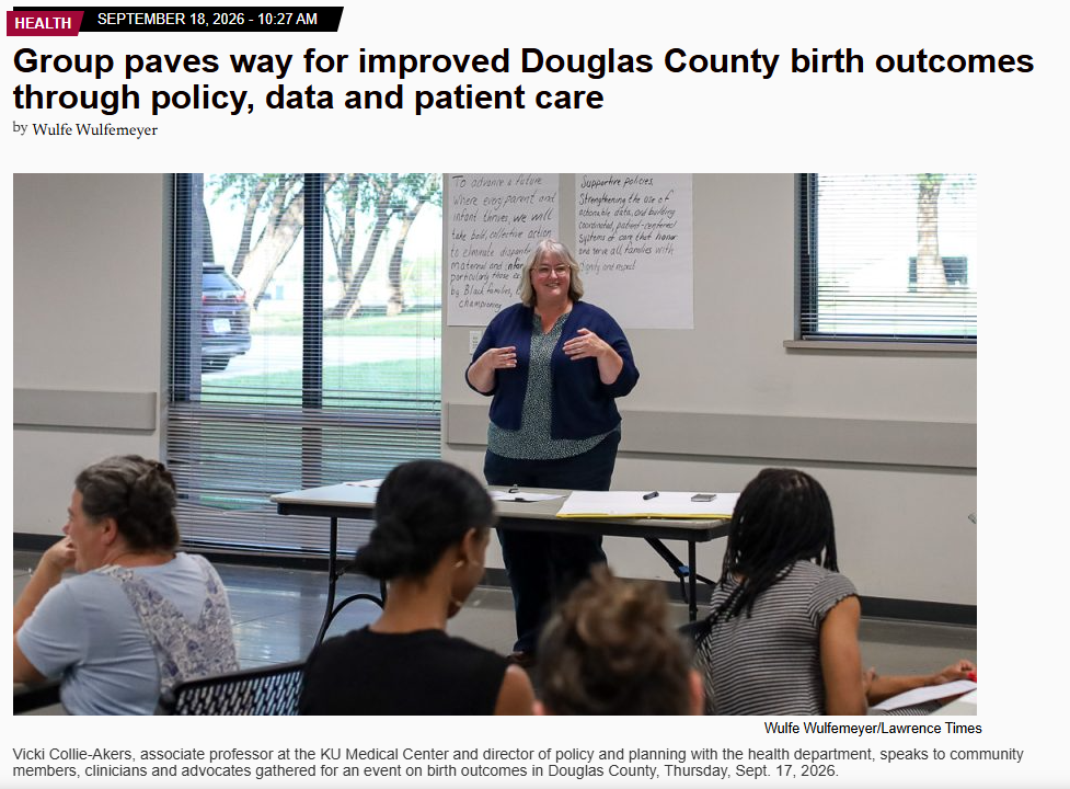 The Lawrence Times: Group paves way for improved Douglas County birth outcomes through policy, data and patient care