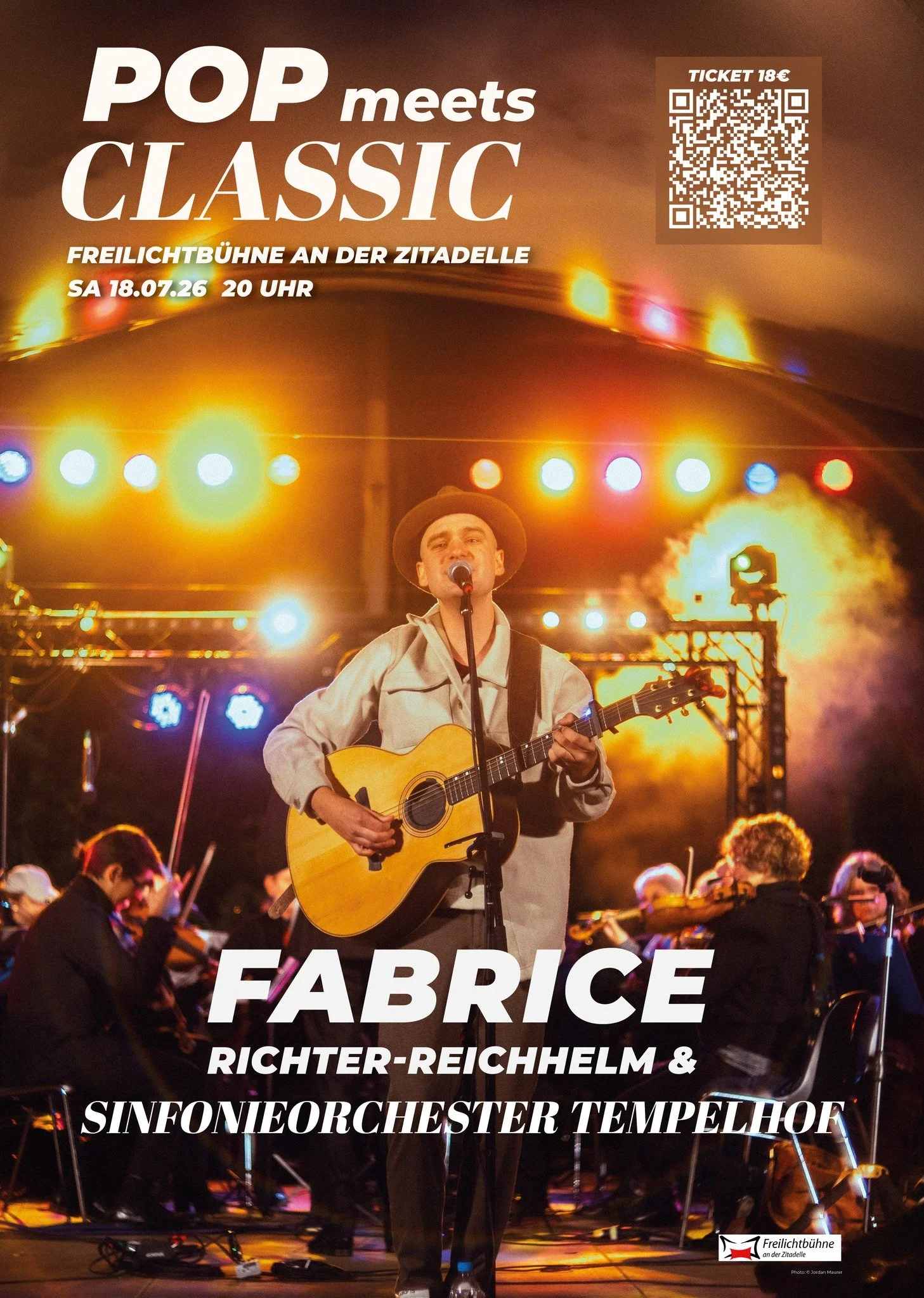 POP MEETS CLASSIC VOL 3

Wir gehen in die dritte Runde! Zusammen mit dem Sinfonie Orchester Tempelhof werde ich meine neusten Songs, alte Perlen und andere zeitlose Klassiker der deutschen Popmusik live in der Freilichtb&uuml;hne der Zitadelle Spanda