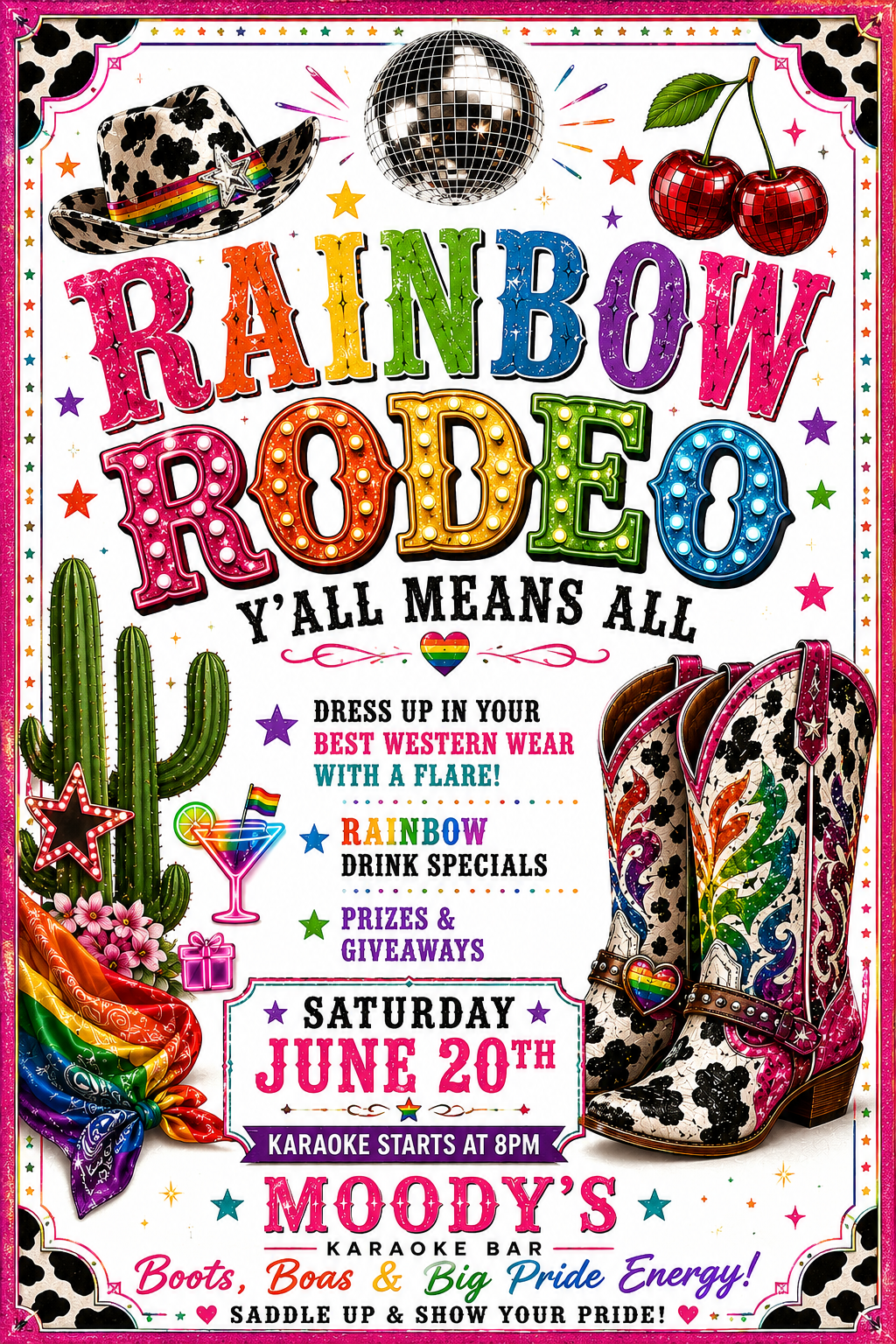 Rainbow Rodeo at Moodys