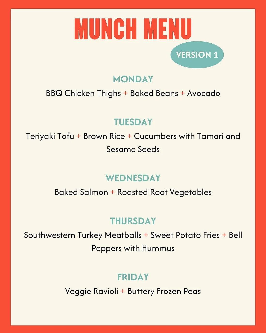 First Munch Menu just hit inboxes! And I wanted to give you a little preview. 👶🏼💌

Each menu comes with a complete game plan for meal prep, quick fix elements the night of, and store bought staples that will make execution so much easier (this wee