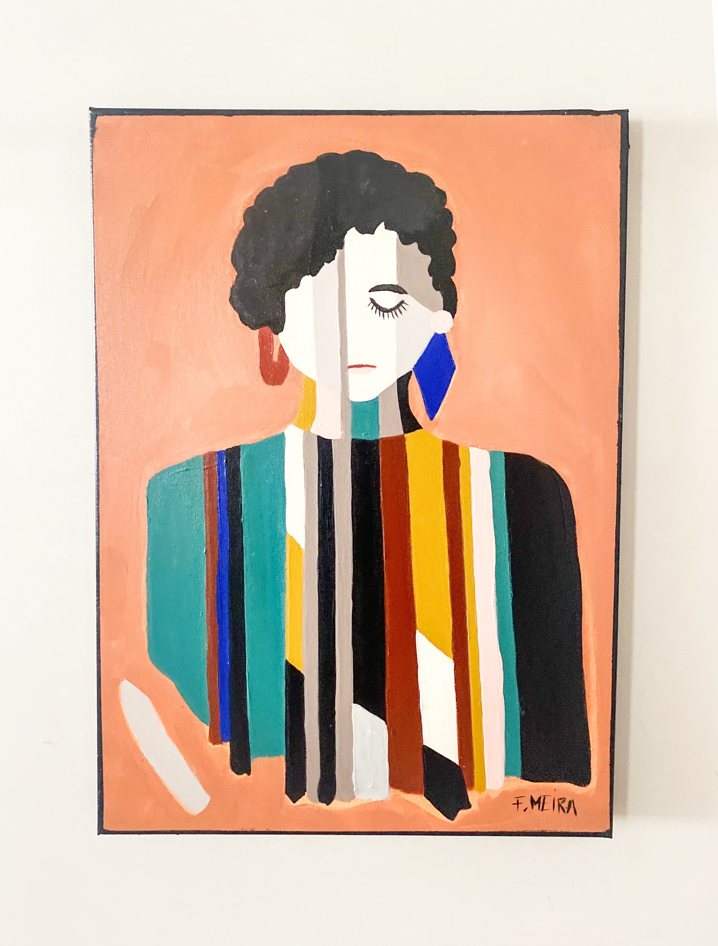 Nome: Lola
• Dimensão:50×70×4
• Técnica: acrílico
• Material: tela de algodão esticada em grade de madeira.
• Abr. 2024

Obra original exclusiva