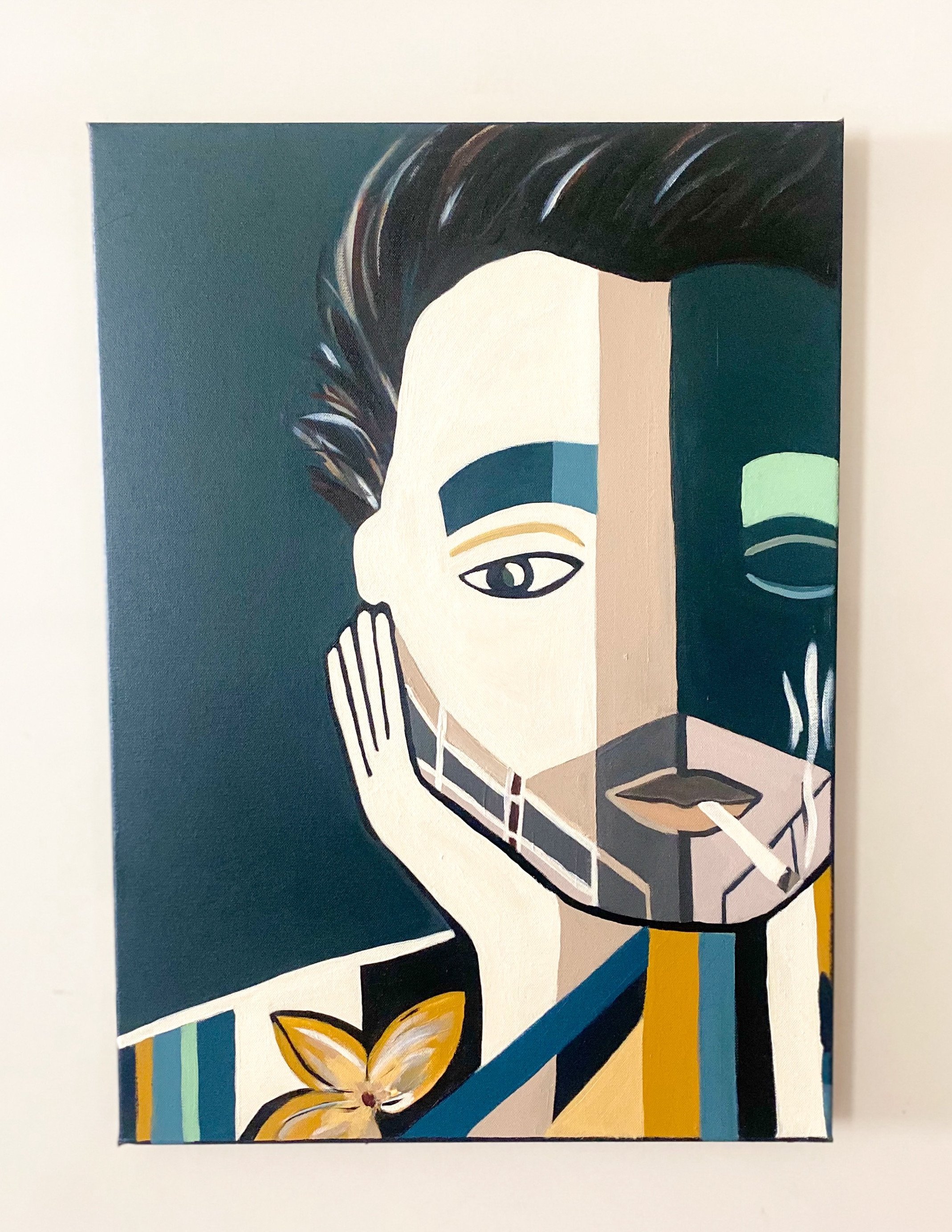 Nome: Tommy
• Dimensão:50×70×4
• Técnica: acrílico
• Material: tela de algodão esticada em grade de madeira.
• Abr. 2024

Obra original de edição limitada