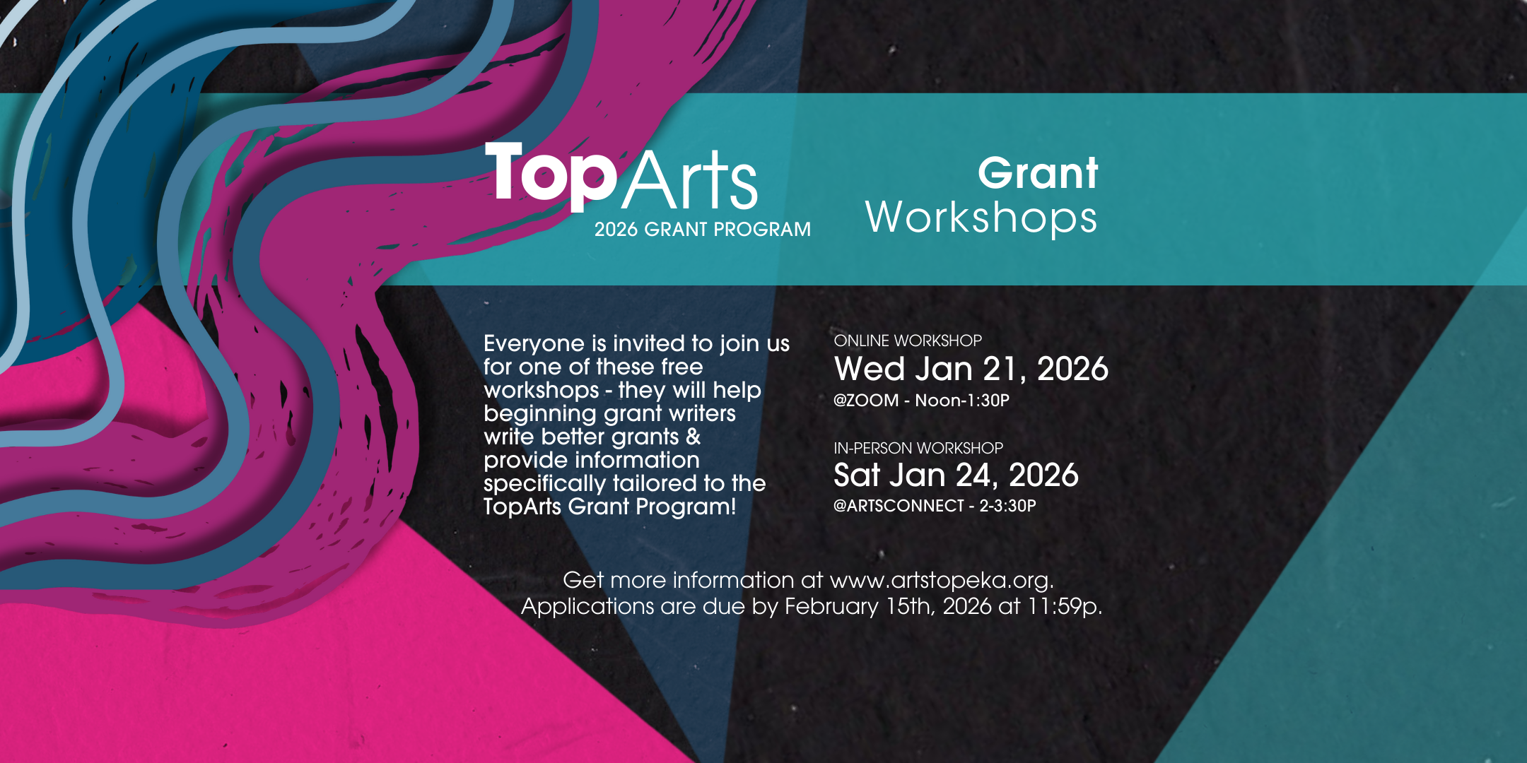 TOPARTS GRANT WORKSHOP - VIRTUAL VIA ZOOM