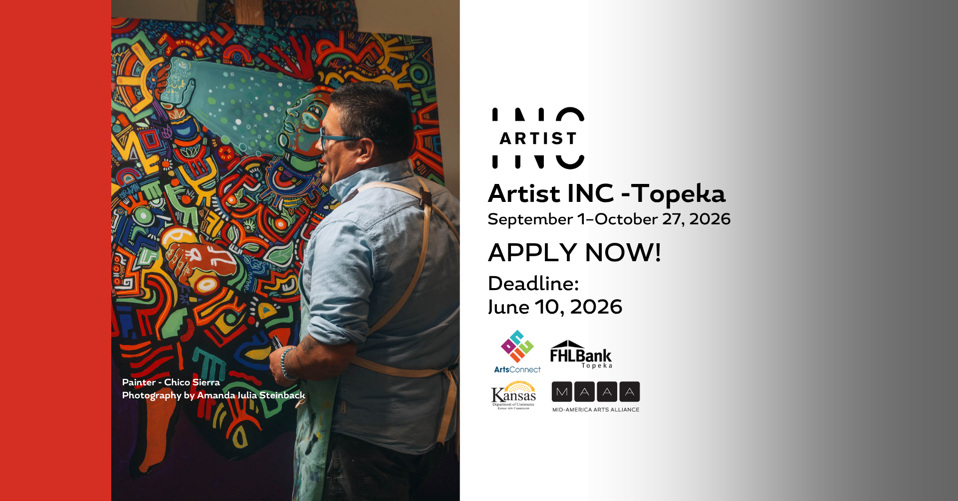 ARTIST INC TOPEKA: APPLY TODAY!