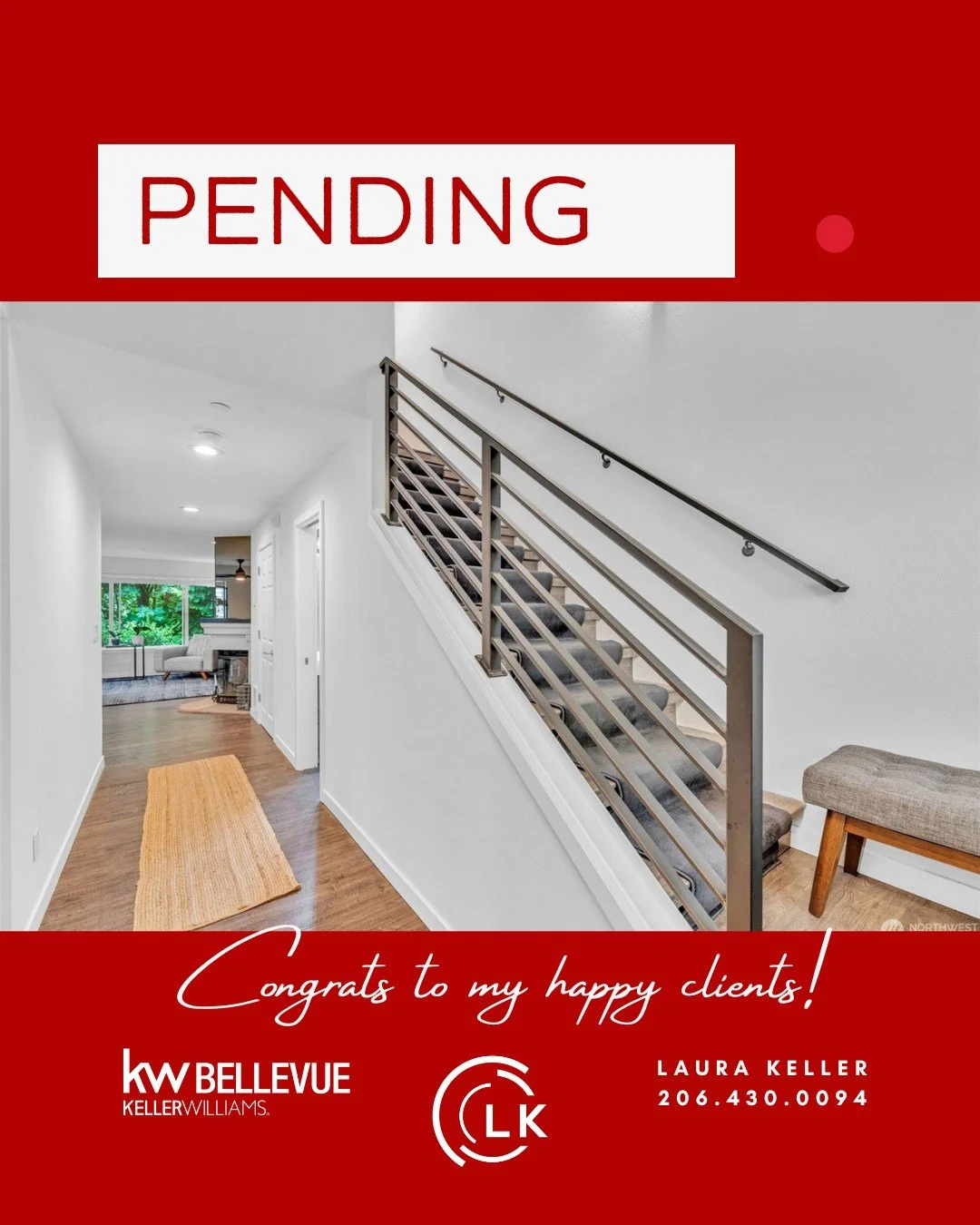 #Pending! Congratulations to my wonderful clients&mdash;so excited to see this next chapter take shape. Thank you for trusting me with such an important milestone.
.
.
.
#LauraKeller #EastsideRealEstate #KW #KellerWilliams #KWBellevue #BellevueRealEs
