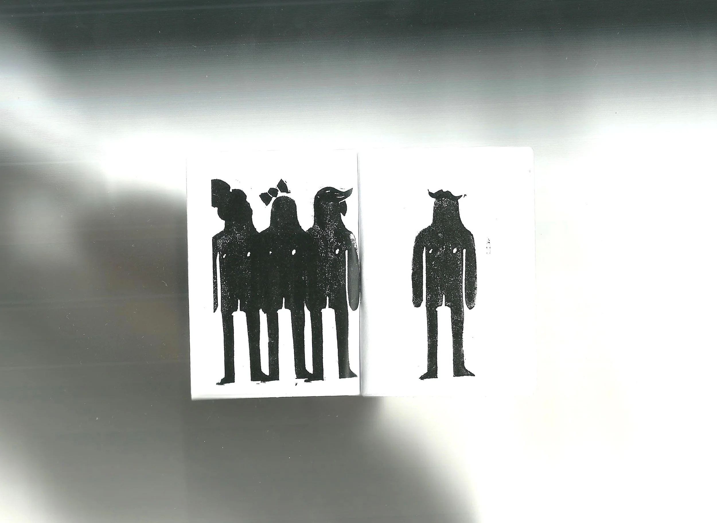 Tiny block printed zine about some of the many possibilities of being human