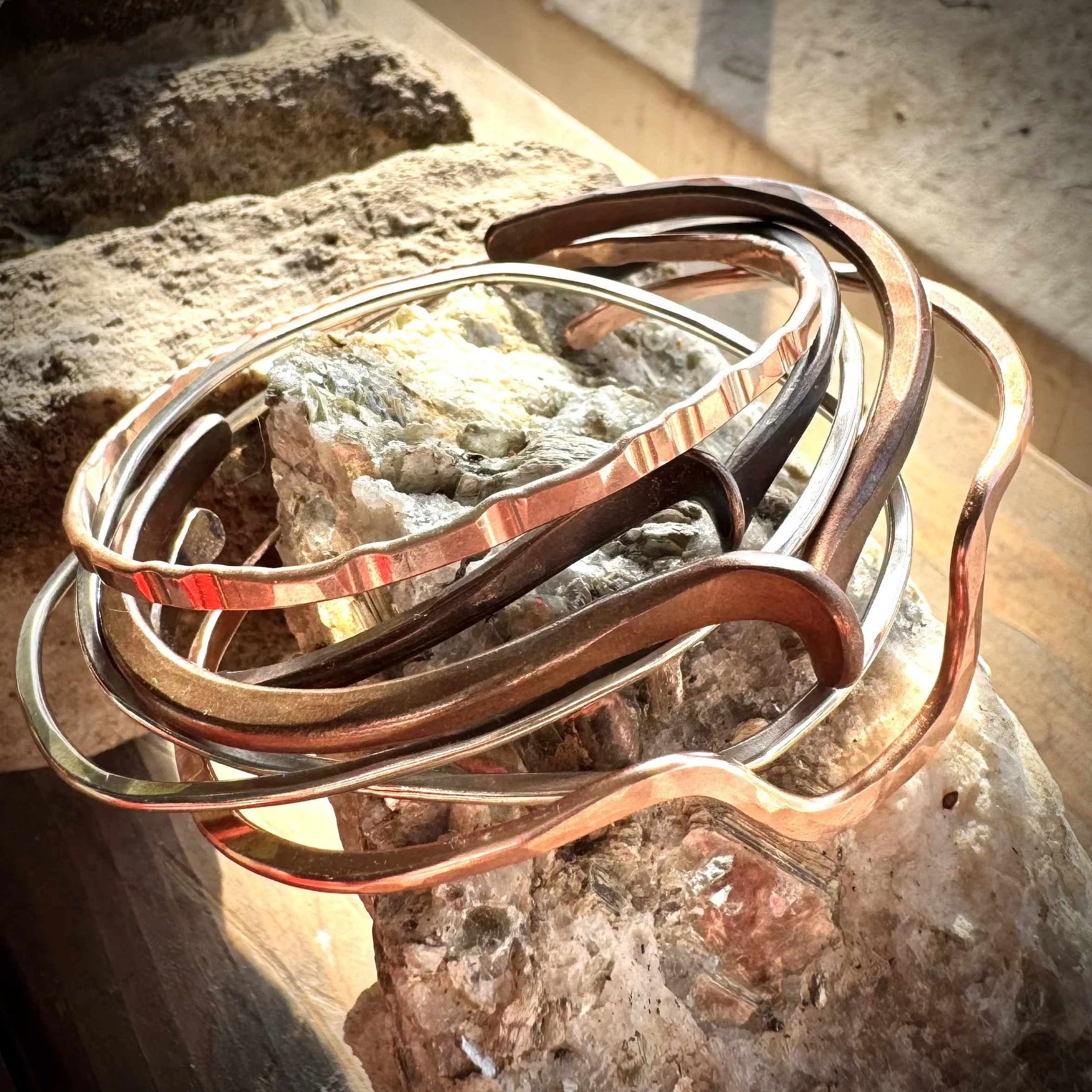 Creating Connection: Forged Ring &amp; Bangle Set